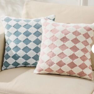 Decorative Throw Pillow Covers 18x18 Inch Set Of 2Luxury Style Checkerboard